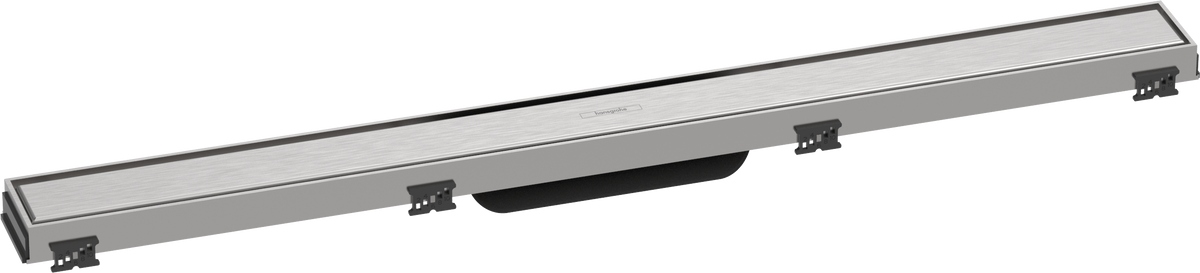 Hansgrohe RainDrain Match Duschrinne 800 mm mit höhenverstellbarem Rahmen, Fertigset (Edelstahl)