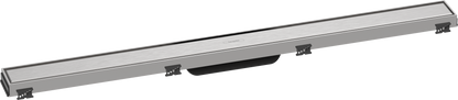 Hansgrohe RainDrain Match Duschrinne 900 mm mit höhenverstellbarem Rahmen, Fertigset (Edelstahl)