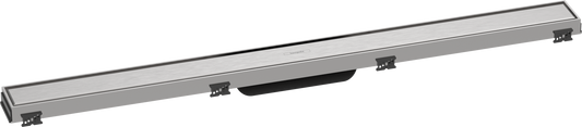 Hansgrohe RainDrain Match Duschrinne 900 mm mit höhenverstellbarem Rahmen, Fertigset (Edelstahl)