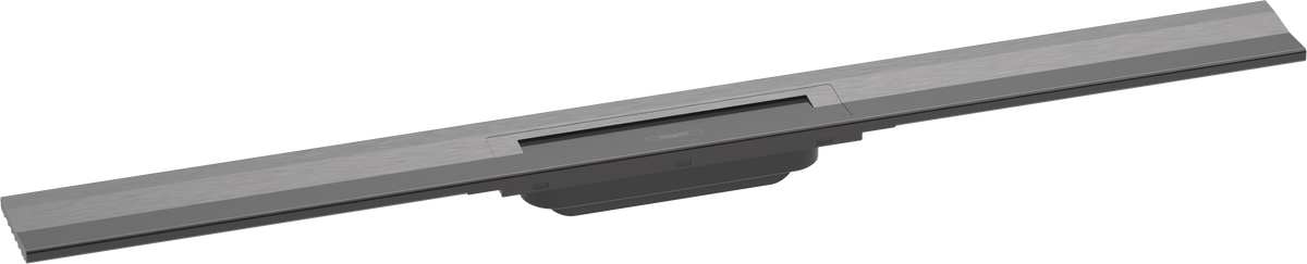 Hansgrohe RainDrain Flex Duschrinne 900 mm, vor Ort kürzbar, für Wandmontage (brushed black chrome)