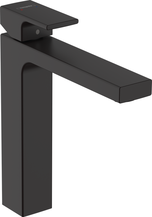 Hansgrohe Vernis Shape Waschtischmischer 190 mit Zugstangen-Ablaufgarnitur (mattschwarz)