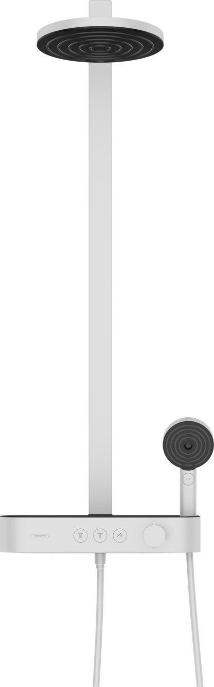 Hansgrohe Pulsify S Showerpipe 260 2jet mit Brausethermostat ShowerTablet Select 400 (mattweiß)