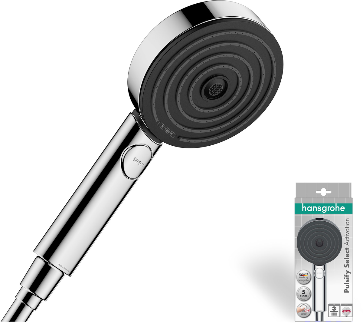 hansgrohe Pulsify S Handbrause 105 3jet EcoSmart Activation (chrom)
