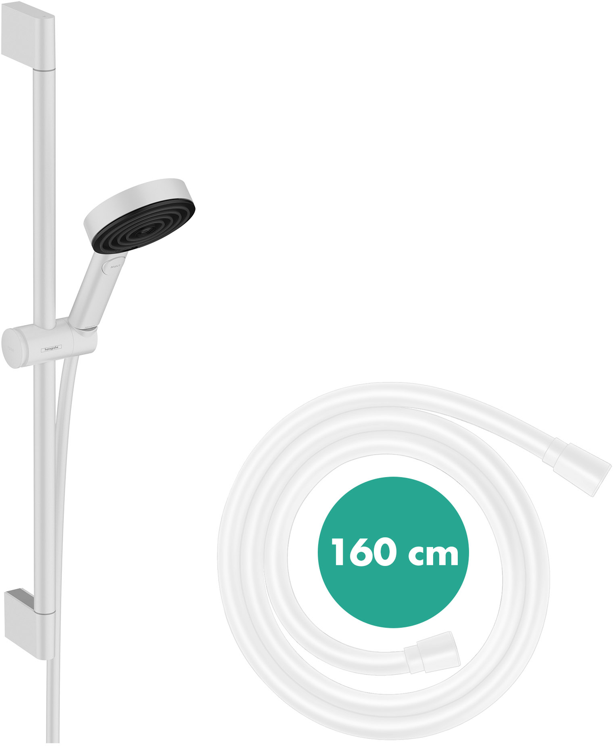 Hansgrohe Pulsify Select S Brauseset 105 3jet Relaxation mit Brausestange 65 cm (mattweiß)