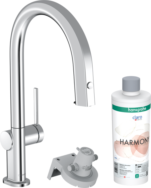 Hansgrohe Aqittura M91 FilterSystem 210 mit Ausziehauslauf 1jet, Starter Set (chrom)