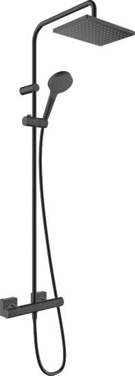 Hansgrohe Vernis Shape Showerpipe 230 1jet mit Brausethermostat (mattschwarz)