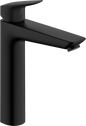 Hansgrohe Logis Waschtischmischer 190 mit Zugstangen-Ablaufgarnitur (mattschwarz)