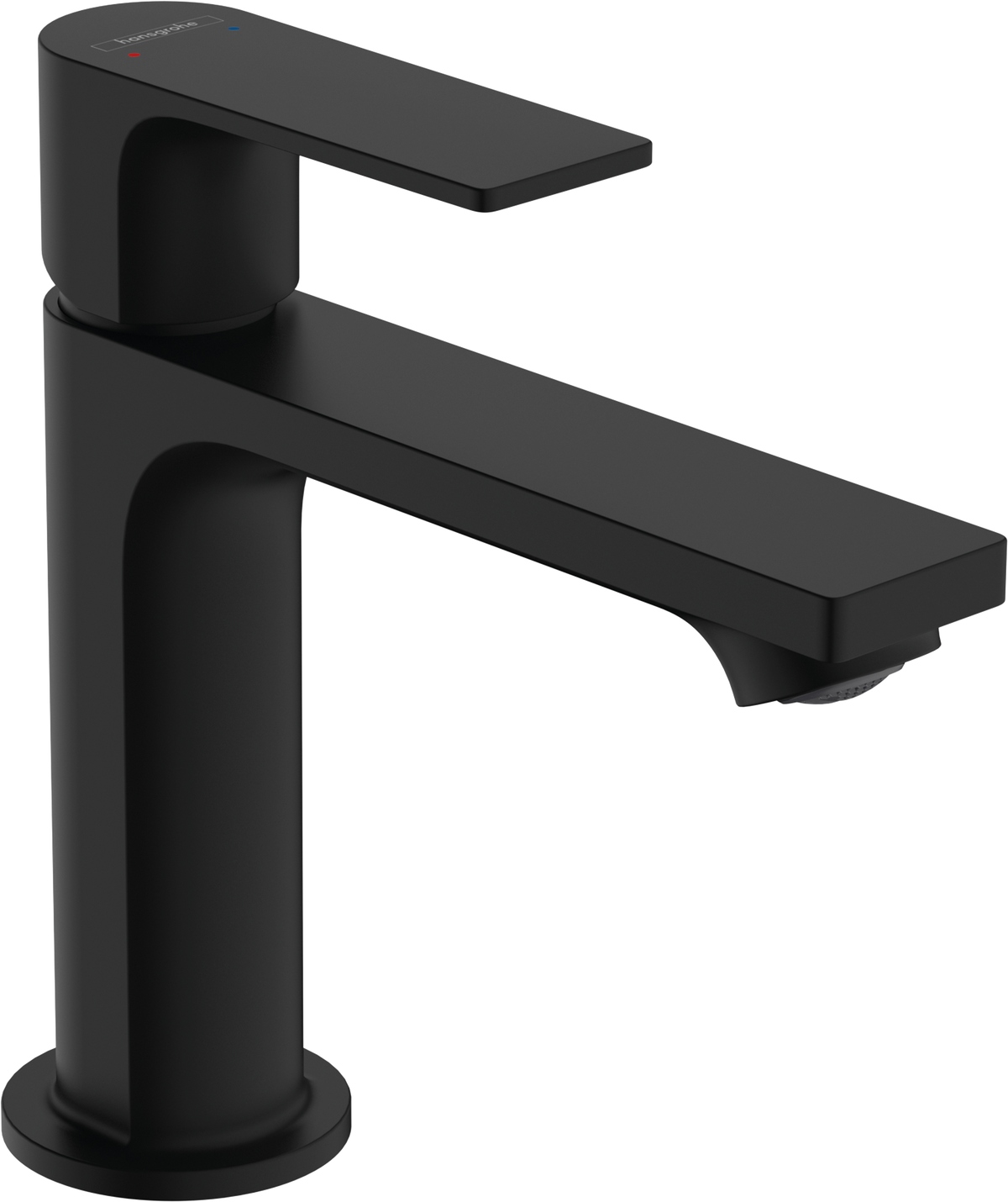 Hansgrohe Rebris E Einhebel-Waschtischmischer 110 mit Zugstangen-Ablaufgarnitur (mattschwarz)
