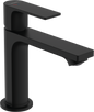 Hansgrohe Rebris E Einhebel-Waschtischmischer 110 CoolStart mit Zugstangen-Ablaufgarnitur aus Metall (mattschwarz)
