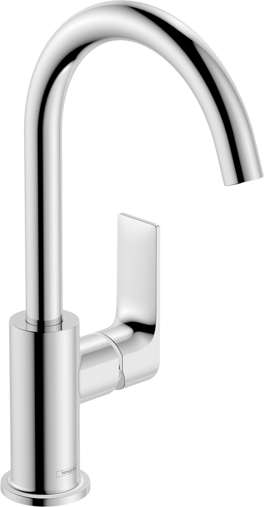 Hansgrohe Rebris E Waschtischmischer 210 mit Schwenkauslauf und Zugstangen-Ablaufgarnitur (chrom)
