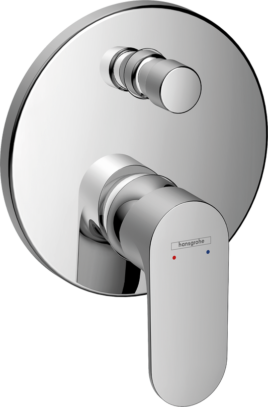 Hansgrohe Rebris S Wannenmischer Unterputz, Fertigset für 2 Verbraucher, mit Sicherungskombination (chrom)