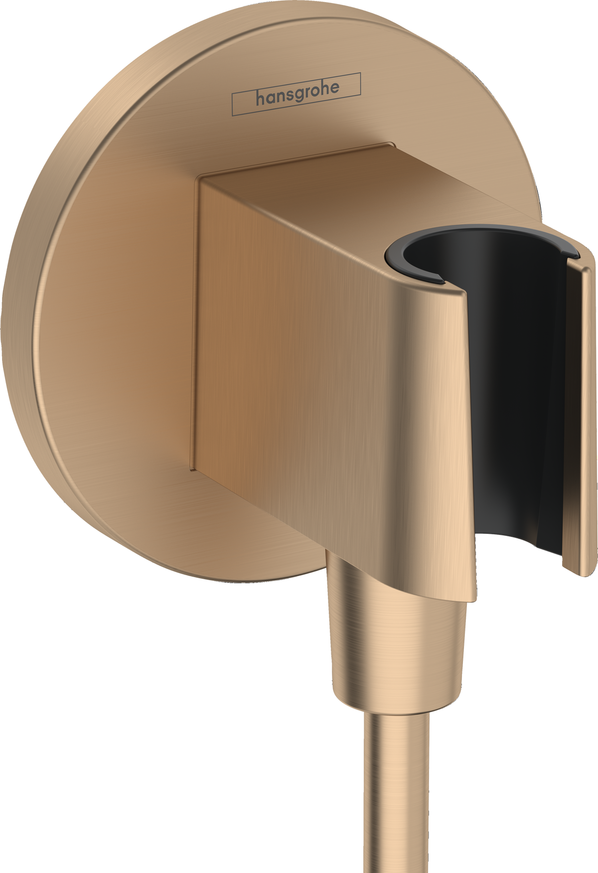 Hansgrohe FixFit S Porter Brausehalter mit Schlauchanschluss (brushed bronze)