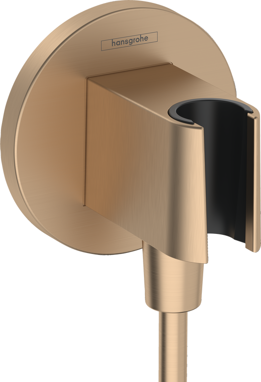 Hansgrohe FixFit S Porter Brausehalter mit Schlauchanschluss (brushed bronze)