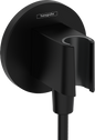 Hansgrohe FixFit S Porter Brausehalter mit Schlauchanschluss (mattschwarz)