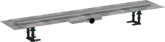 Hansgrohe RainDrain Compact Komplettset Duschrinne 1000 mm für flache Installation (Edelstahl)