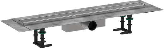 Hansgrohe RainDrain Compact Komplettset Duschrinne 700 mm für Standardinstallation (Edelstahl)