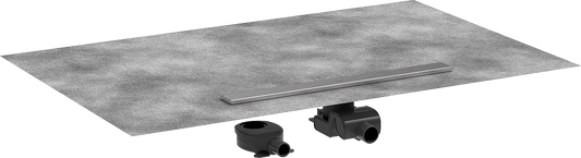Hansgrohe RainDrain Allround Komplettset Duschrinne 700 mm für Standard- und flache Installation (Edelstahl gebürstet)