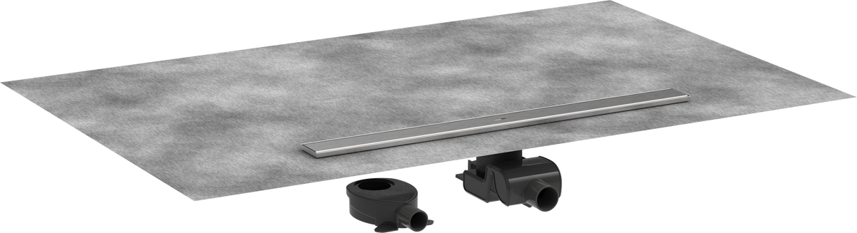 Hansgrohe RainDrain Allround Komplettset Duschrinne 800 mm für Standard- und flache Installation (Edelstahl gebürstet)