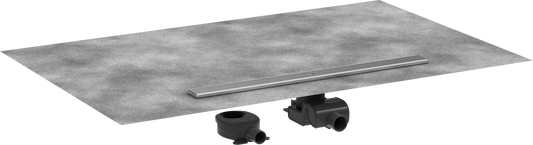 Hansgrohe RainDrain Allround Komplettset Duschrinne 800 mm für Standard- und flache Installation (Edelstahl gebürstet)