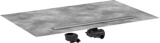 Hansgrohe RainDrain Allround Komplettset Duschrinne 900 mm für Standard- und flache Installation (Edelstahl)