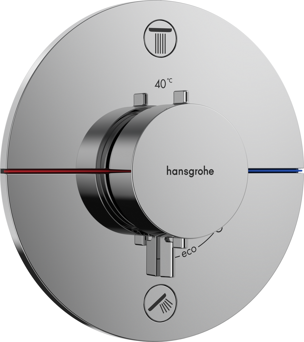 Hansgrohe ShowerSelect Comfort S Thermostat Unterputz, Fertigset für 2 Verbraucher (chrom)