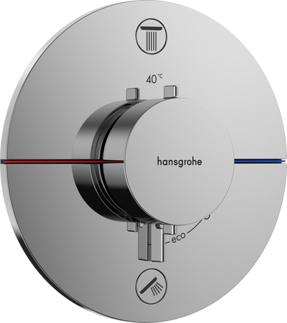 Hansgrohe ShowerSelect Comfort S Thermostat Unterputz, Fertigset für 2 Verbraucher (chrom)
