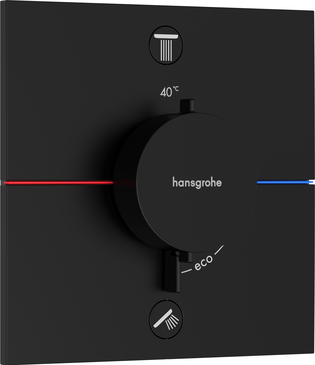 Hansgrohe ShowerSelect Comfort E Thermostat Unterputz, Fertigset für 2 Verbraucher (mattschwarz)