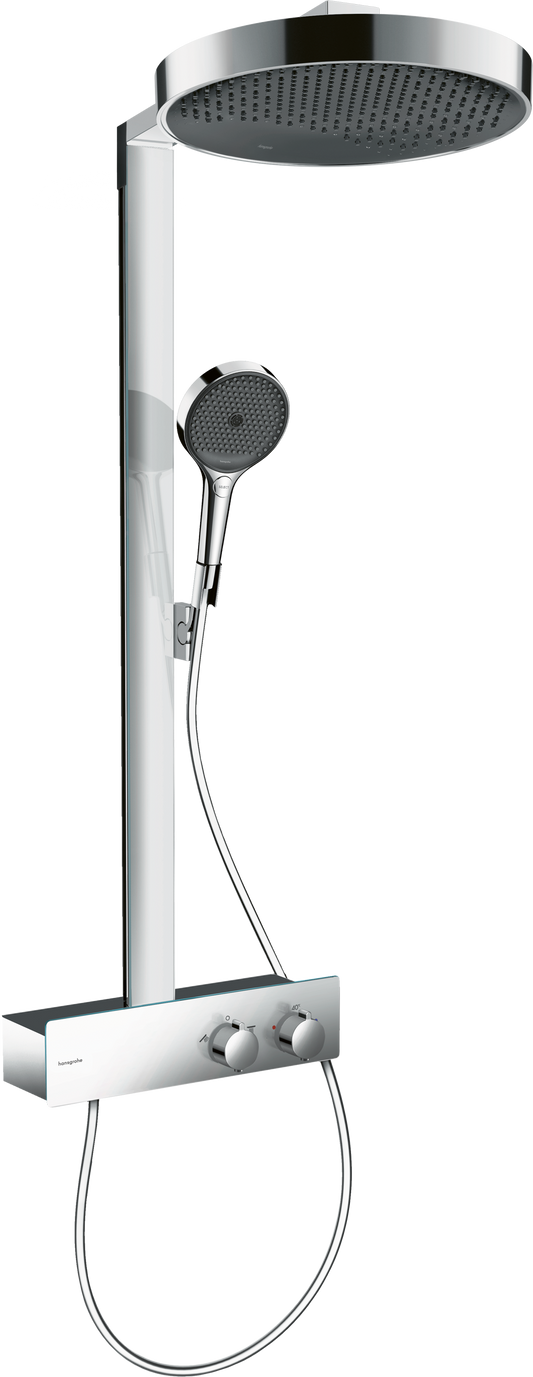 Hansgrohe Rainfinity Showerpipe 360 1jet mit Brausethermostat ShowerTablet 350 (chrom)