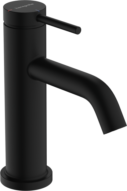 Hansgrohe Tecturis S Waschtischmischer 80 CoolStart EcoSmart+ mit Zugstangen-Ablaufgarnitur (mattschwarz)