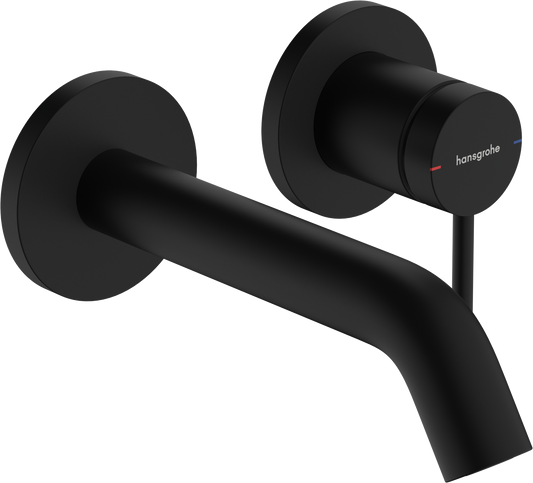 Hansgrohe Tecturis S 2-Loch-Waschtischmischer Unterputz, Fertigset, Ausladung 165 mm (mattschwarz)