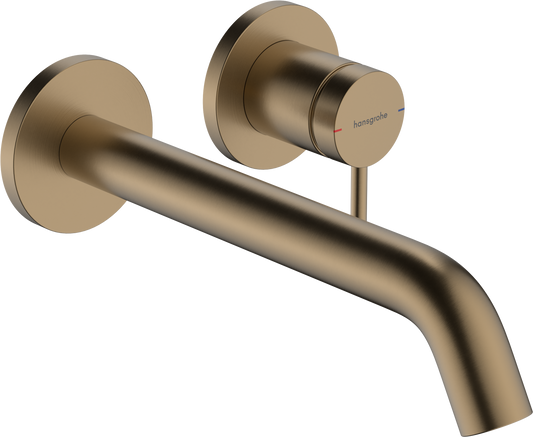 Hansgrohe Tecturis S 2-Loch Waschtischmischer Unterputz, Fertigset, Ausladung 225 mm (brushed bronze)