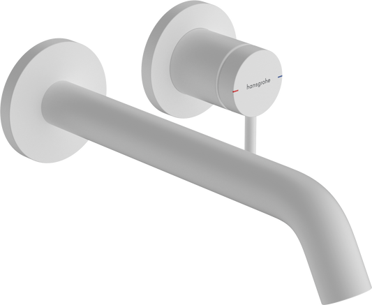 Hansgrohe Tecturis S 2-Loch Waschtischmischer Unterputz, Fertigset, Ausladung 225 mm (mattweiß)