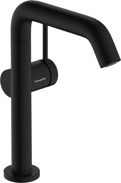 Hansgrohe Tecturis S Waschtischmischer 210 Fine CoolStart mit Schwenkauslauf und Push-Open Ablaufgarnitur (mattschwarz)