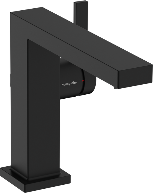Hansgrohe Tecturis E Waschtischmischer 110 Fine CoolStart mit Zugstangen-Ablaufgarnitur (mattschwarz)