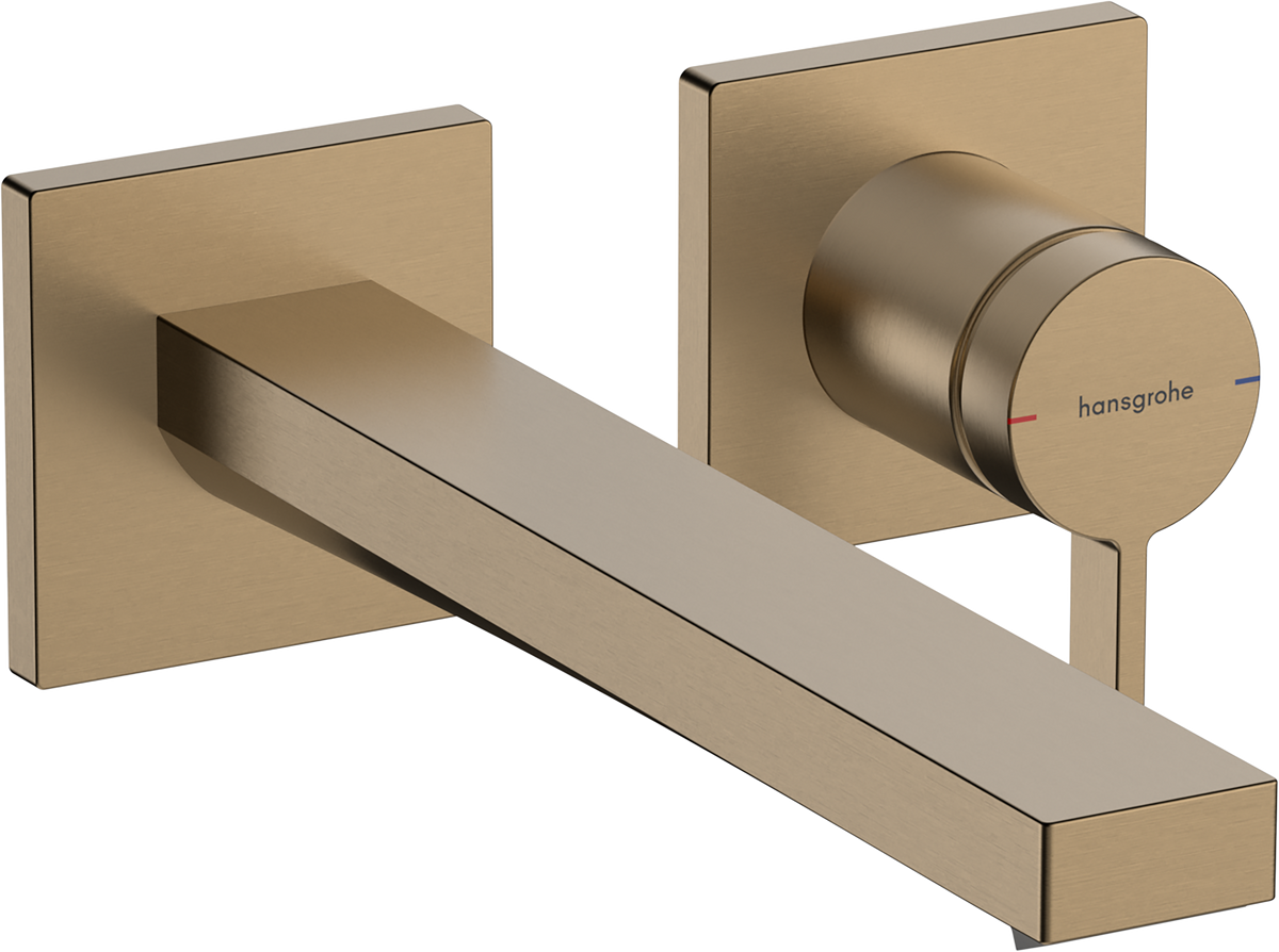 Hansgrohe Tecturis E 2-Loch Waschtischmischer Unterputz, Fertigset, Ausladung 225 mm (brushed bronze)