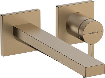 Hansgrohe Tecturis E 2-Loch Waschtischmischer Unterputz, Fertigset, Ausladung 225 mm (brushed bronze)