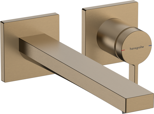 Hansgrohe Tecturis E 2-Loch Waschtischmischer Unterputz, Fertigset, Ausladung 225 mm (brushed bronze)