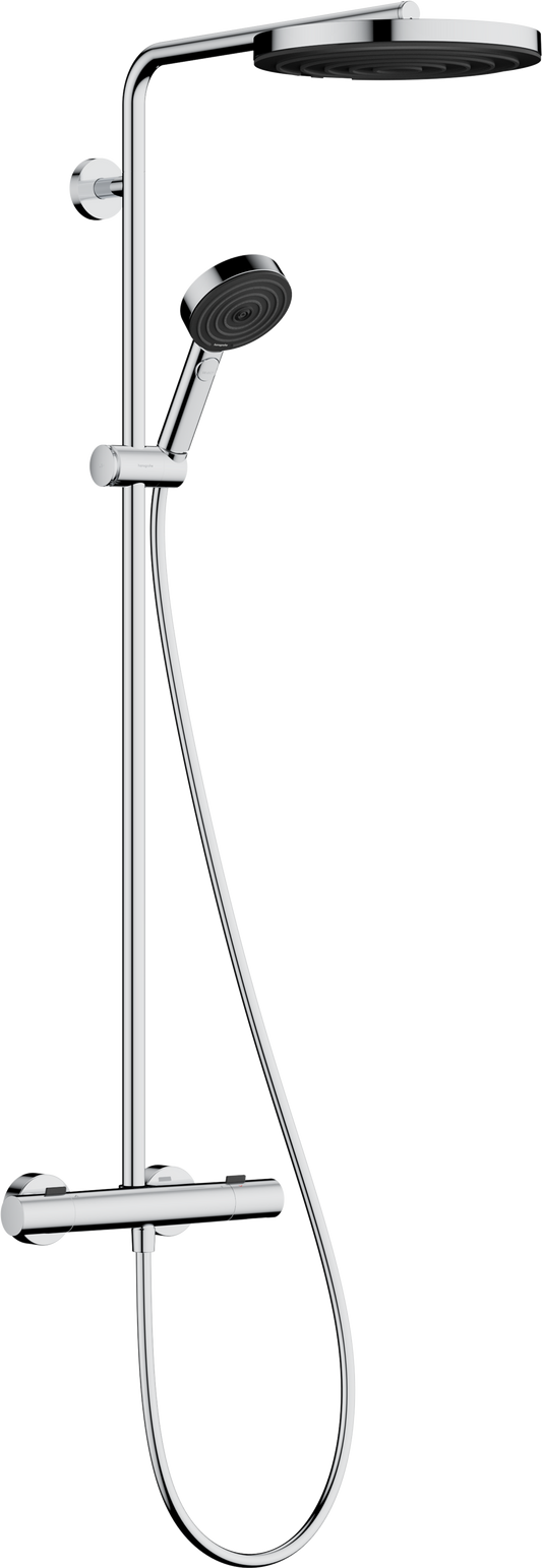 Hansgrohe Pulsify S Puro Showerpipe 260 1jet EcoSmart mit Brausethermostat Ecostat Fine und Handbrause 3jet (chrom)