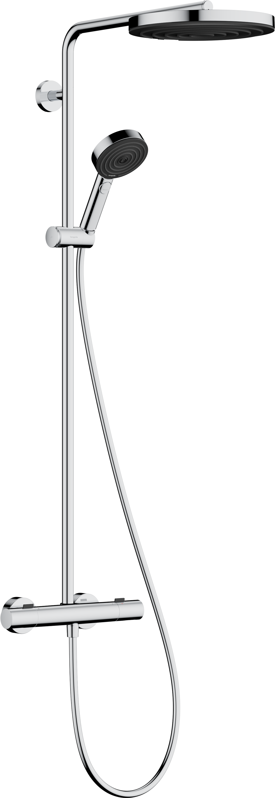 Hansgrohe Pulsify S Puro Showerpipe 260 1jet mit Brausethermostat Ecostat Fine und Handbrause 3jet (chrom)