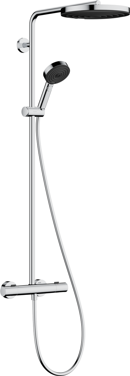 Hansgrohe Pulsify S Puro Showerpipe 260 1jet mit Brausethermostat Ecostat Fine und Handbrause 3jet (chrom)