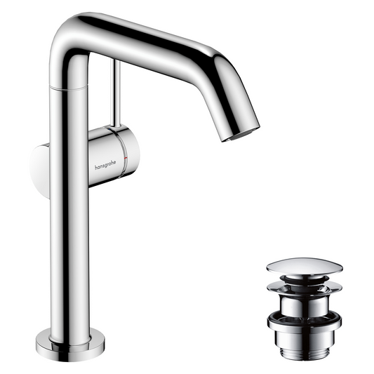 Hansgrohe Tecturis S Waschtischmischer 210 Fine CoolStart EcoSmart+ mit Schwenkauslauf und Push-Open Ablaufgarnitur (chrom)