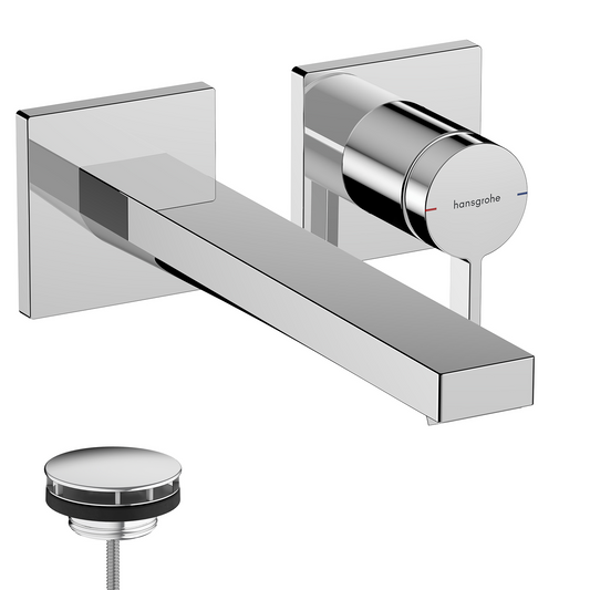 Hansgrohe Tecturis E 2-Loch-Waschtischmischer Unterputz, Fertigset, Ausladung 225 mm (chrom)