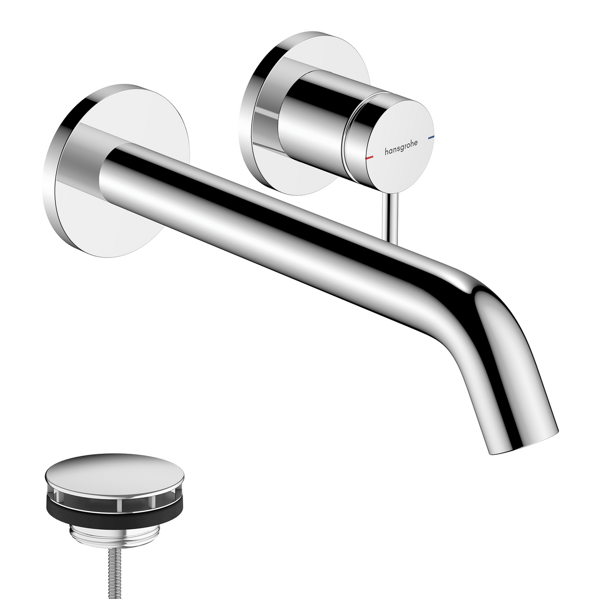 Hansgrohe Tecturis S 2-Loch-Waschtischmischer Unterputz, Fertigset, Ausladung 225 mm (chrom)