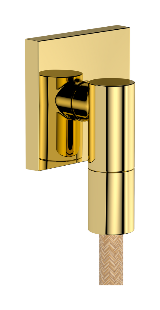 Hansgrohe FixFit Fine E Wandanschluss mit Rückflussverhinderer (Polished Gold Optic)