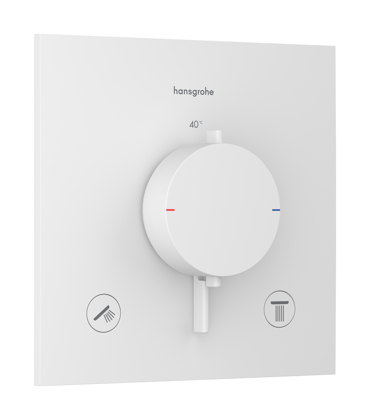 Hansgrohe Ecostat Comfort E Thermostat Unterputz, Fertigset für 2 Verbraucher (mattweiß)