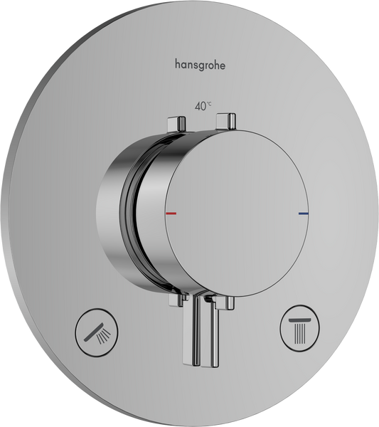 Hansgrohe Ecostat Comfort S Thermostat Unterputz, Fertigset für 2 Verbraucher (chrom)