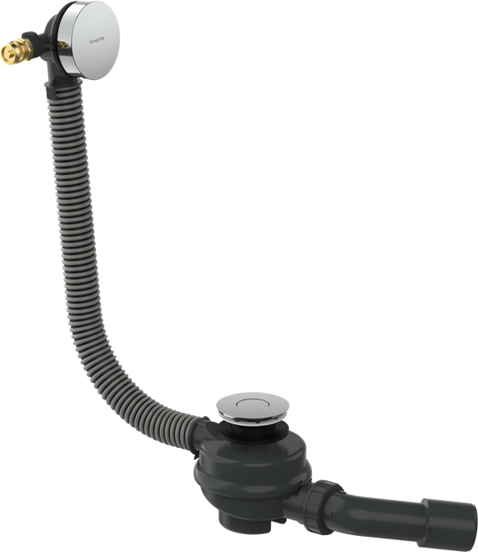 Hansgrohe Flexaplus Komplettset Wannenablauf- und Überlaufgarnitur mit Grundkörper und Fertigset (chrom)