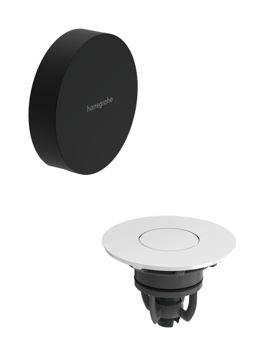 hansgrohe Flexaplus Fertigset Ab- und Überlaufgarnitur Push-Open (mattschwarz)