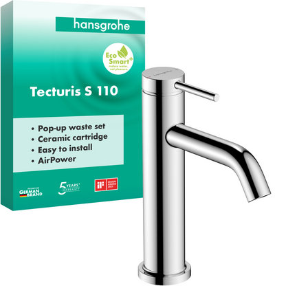 Hansgrohe Tecturis S Waschtischmischer 110 mit Zugstangen-Ablaufgarnitur (chrom)