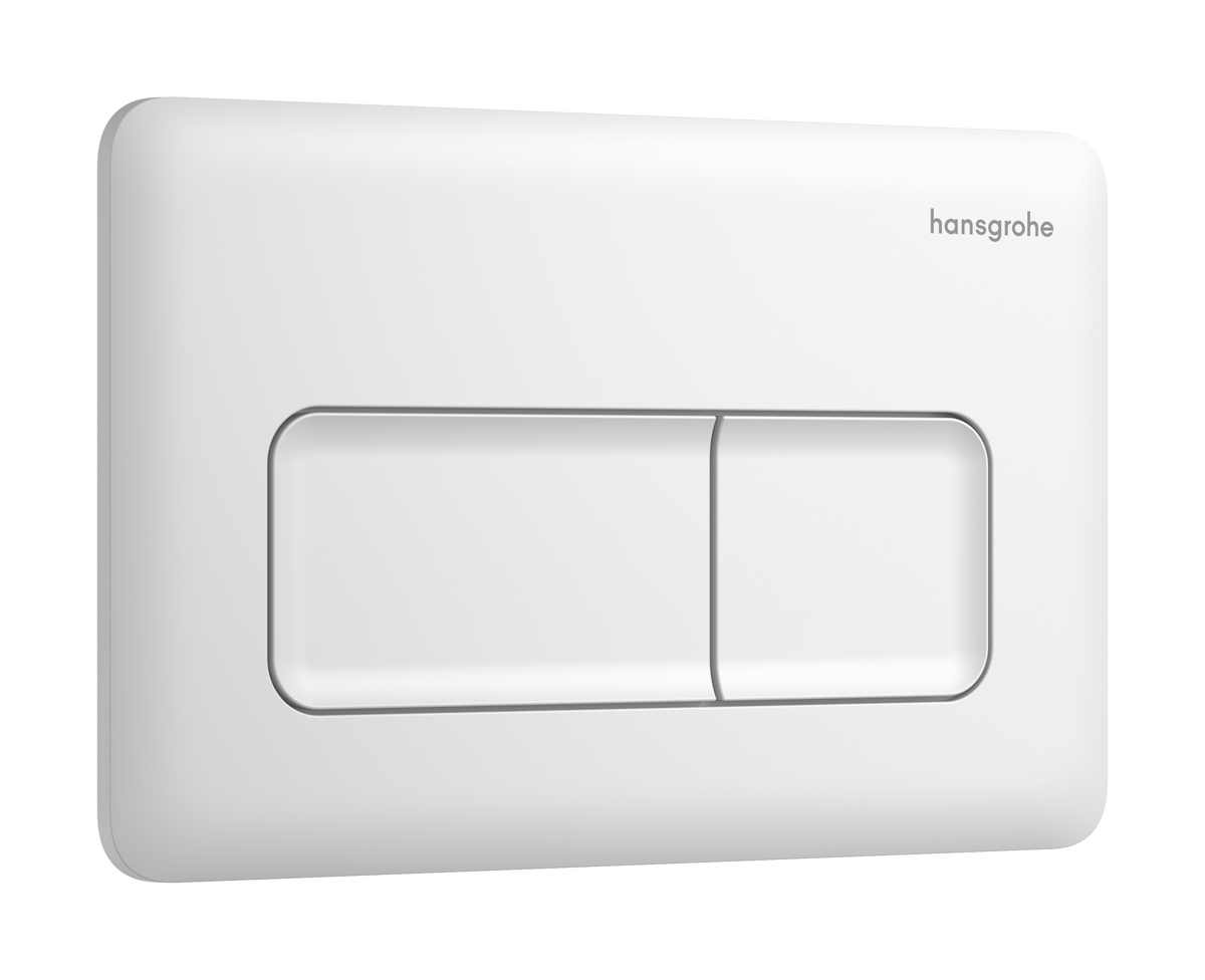 hansgrohe iFrame Original Q Betätigungsplatte, 2-Mengen-Spülung (mattweiß)
